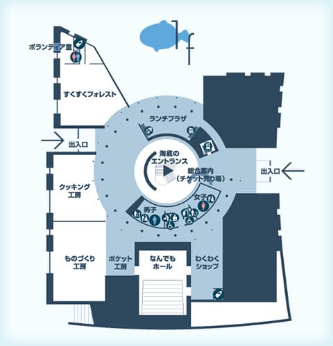 1階　交流ゾーン 地図